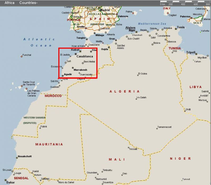 Arganova pot pred Agadirjem (Fes-Rabat-Casablanca-Agadir)