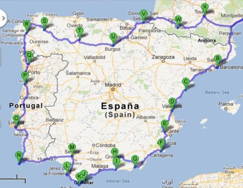 Ložaki po Španiji in Portugalski 2012